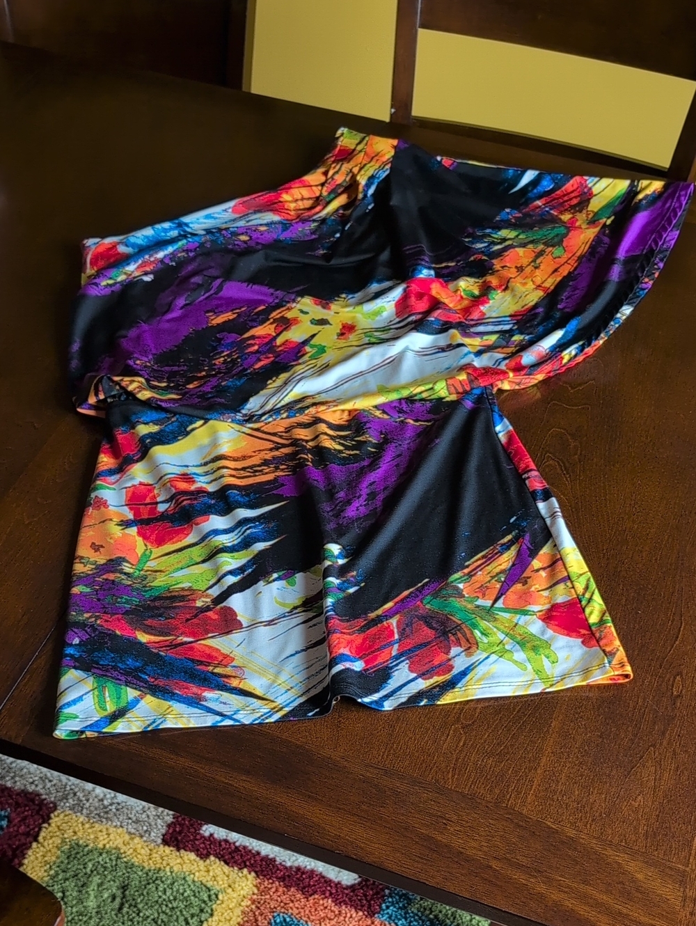 Vibrant Abstract One Shoulder Dress
